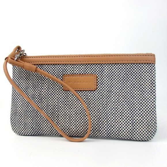 Authentic BURBERRY Pouch leather [Used] - Picture 1 of 11